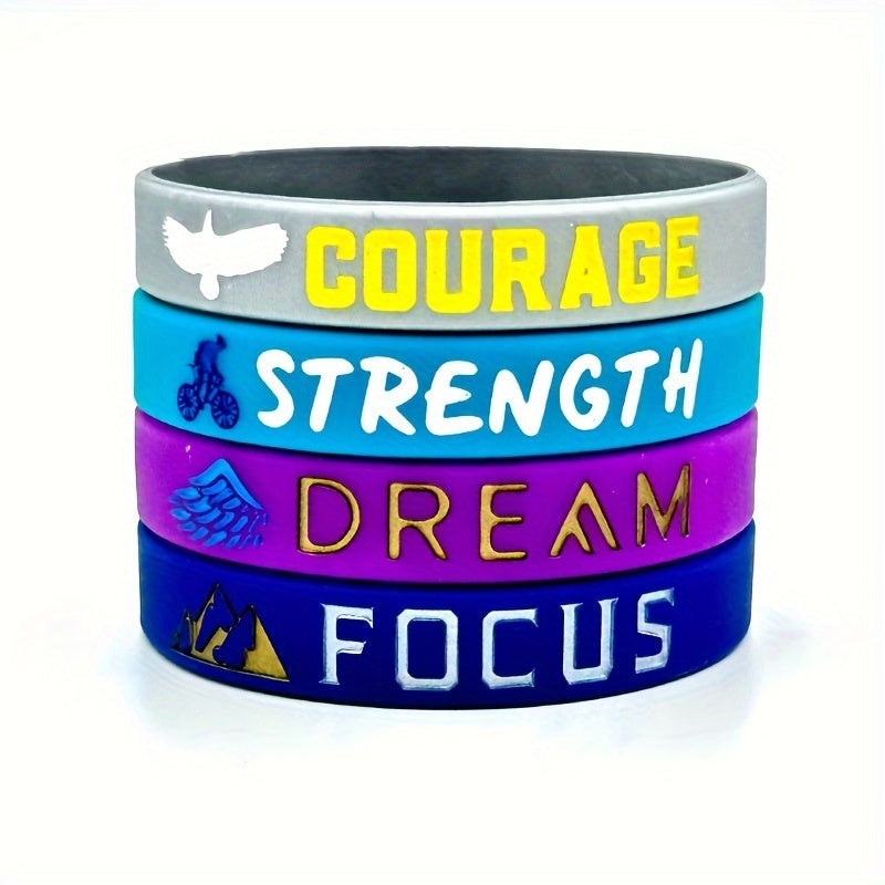 Silicone Bracelet Faith Hope Courage Basketball Wristband Women
