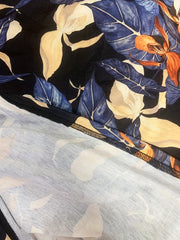 Floral & Leaf Print Men's Graphic T shirt Casual Comfy Tees For Summer