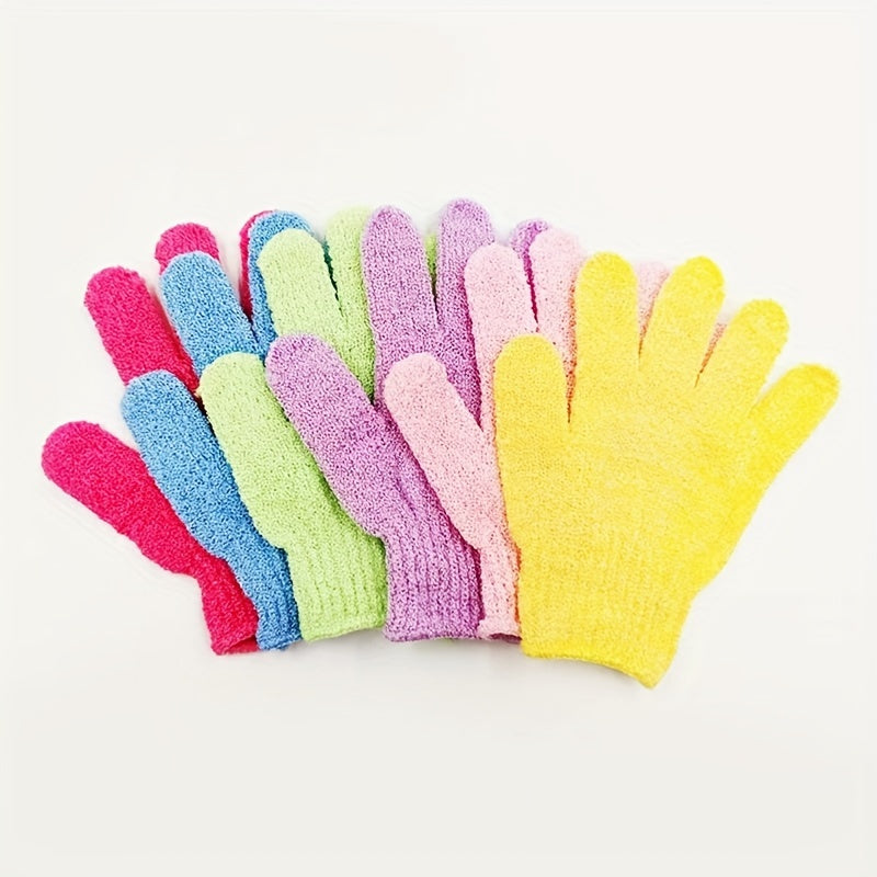 2pcs Exfoliating Massage Shower Gloves Bath Gloves