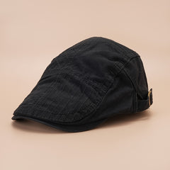 Cotton Blend Lightweight Newsboy Cap Solid Hats For Women Men