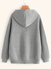 Solid Kangaroo Pocket Hoodie Casual Long Sleeve Drawstring Hoodies