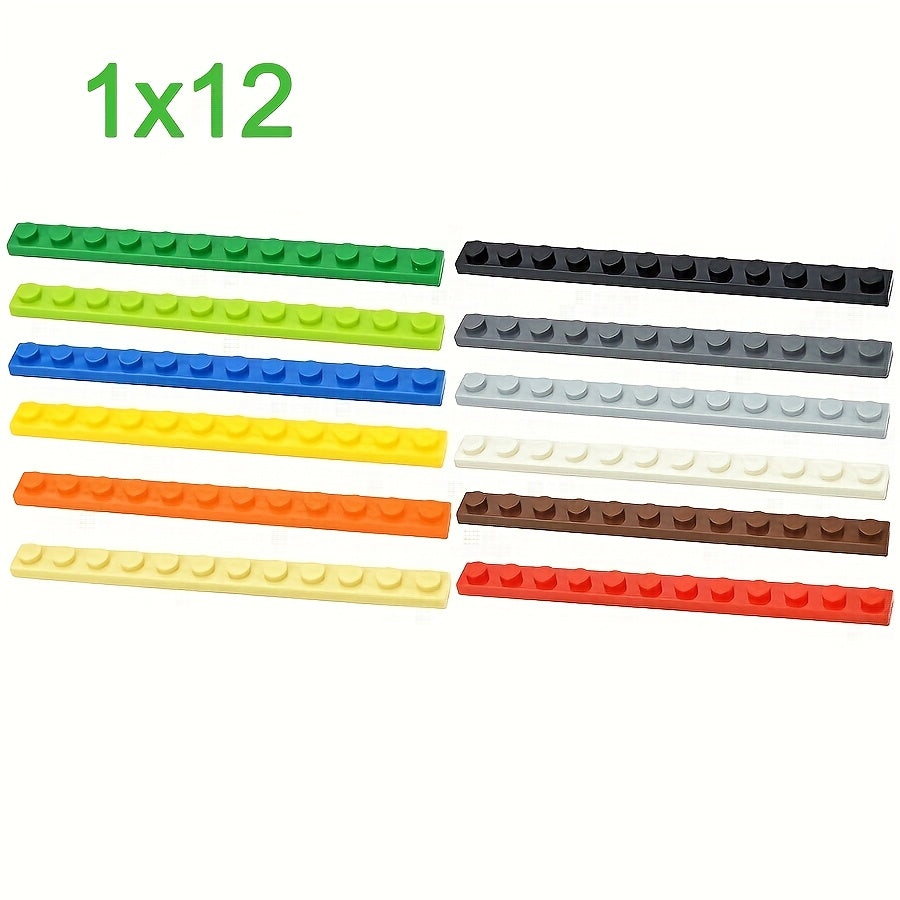 20pcs Thin Classic Bricks Plate 1 X 12 Dot Building Blocks MOC Educa