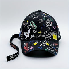 Hip Hop Graffiti Baseball Cap Sunshade Dad Hat Adjustable Couple Sun Hats