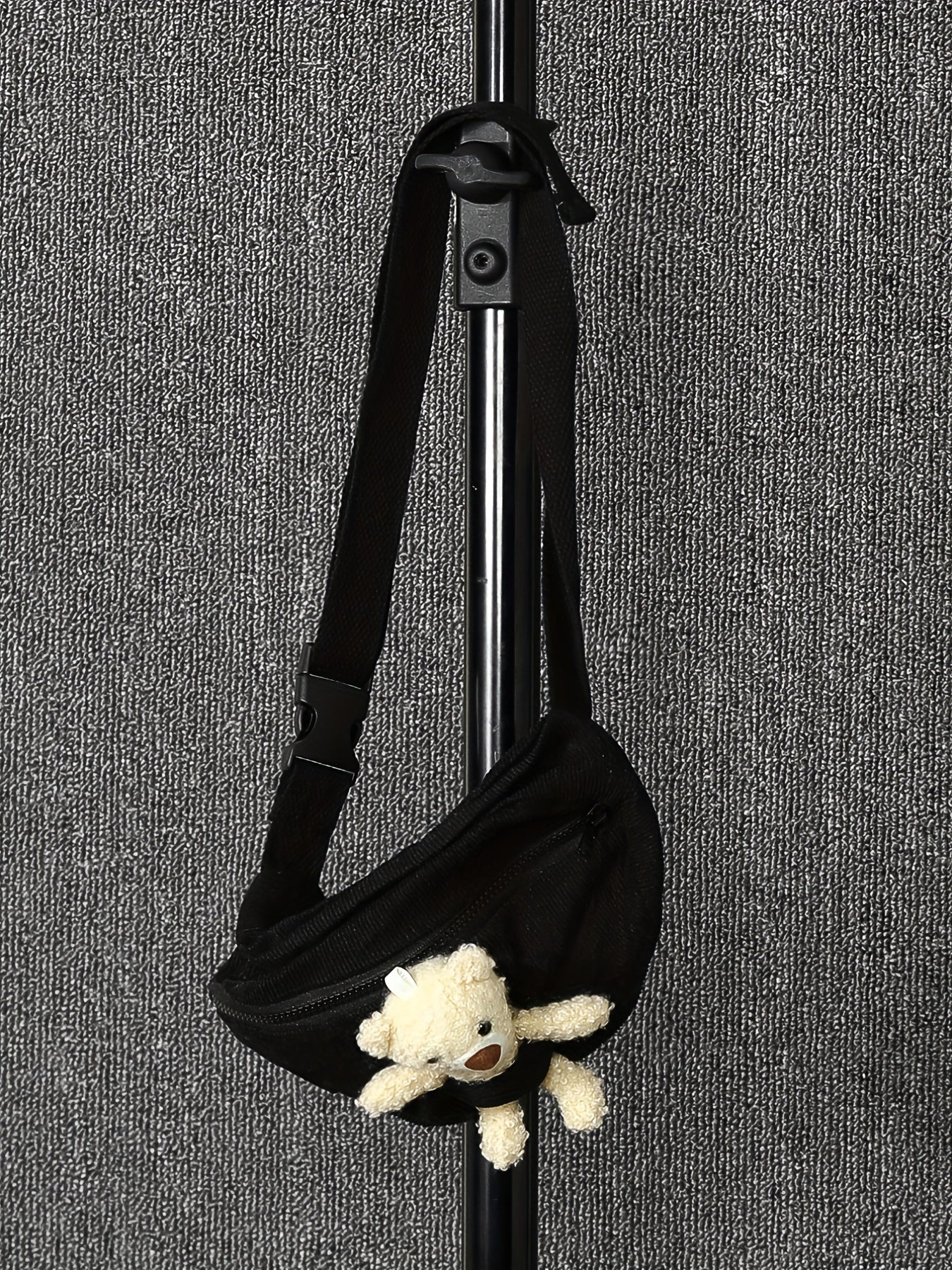 3pcs Teen Casual Pocket Front Hoodie & Pants & Sling Bag Set