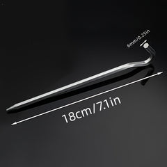 4pcs Aluminum Tent Pegs with Hooks for Camping Tents