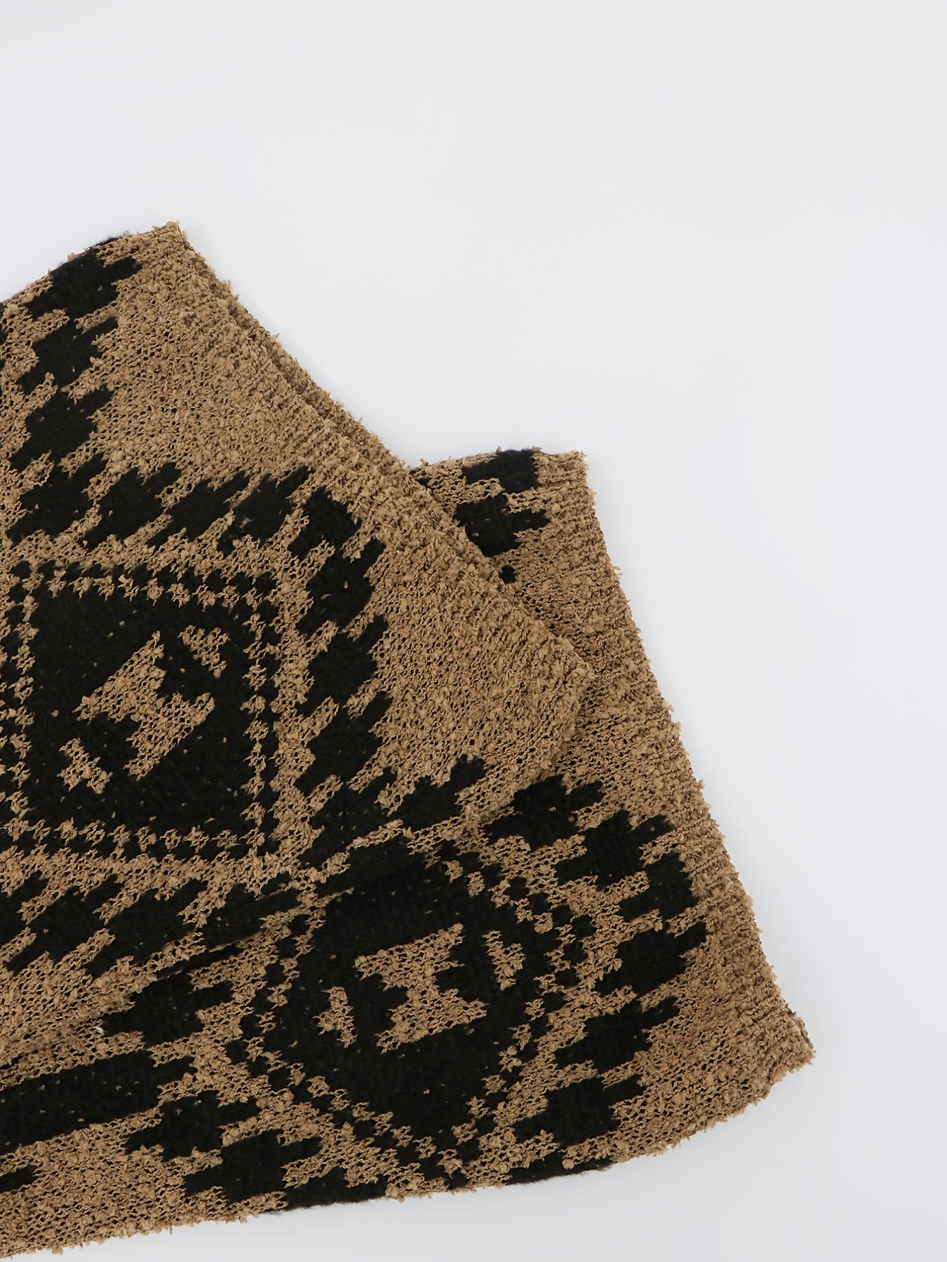 Geometric Print Sweater V Neck Long Sleeve Jumper
