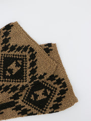 Geometric Print Sweater V Neck Long Sleeve Jumper