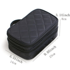 Double Layer Cosmetic Bags Makeup Bag Women Travel Organizer