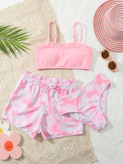 Summer Ready 3 Piece Girls Swimsuit Set For Beach Fun