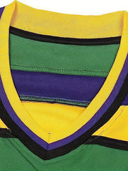 Men's 99 Ice Hockey Jersey Vintage Stripe V Neck Long Sleeve Uniform