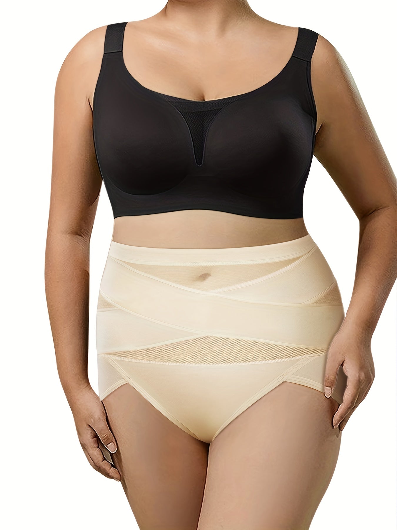 Colorblock High Rise Tummy Control Panty