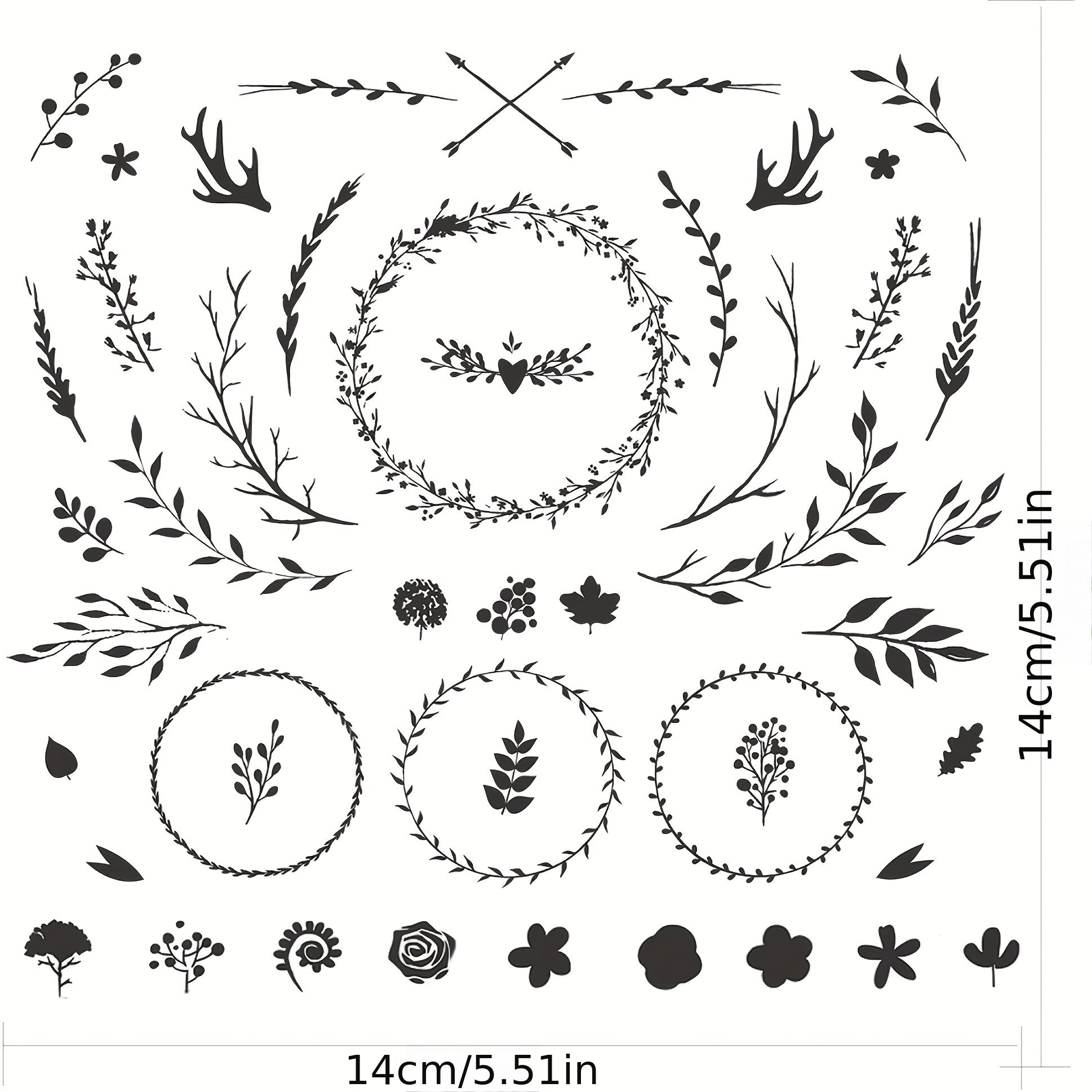 Fairy Tale Clear Stamps Reusable Butterfly Flower Leaf Designs