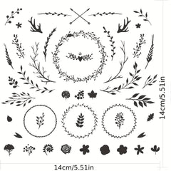 Fairy Tale Clear Stamps Reusable Butterfly Flower Leaf Designs