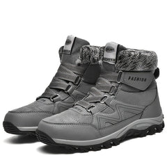 Men's Warm Plush Snow Boots Outdoor Cold Weather Hiking Boots