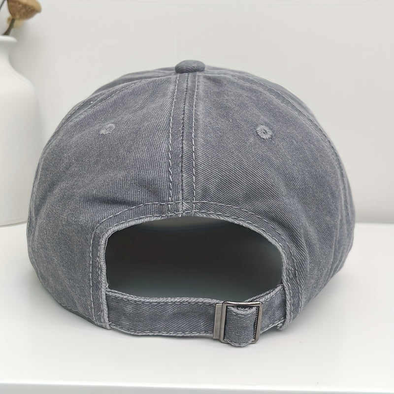 MOM OF BOYS Baseball Cap Embroidery Washed Distressed Gray Dad Hat