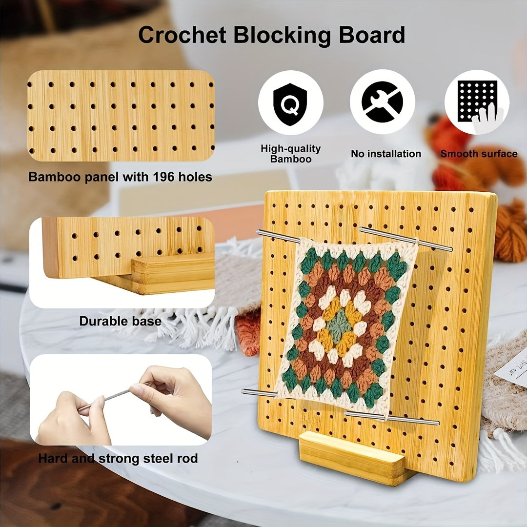 Bamboo Wooden Board for Knitting and Crochet Projects