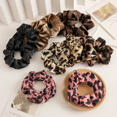 12pcs Leopard Print Hair Scrunchies Ponytail Holders