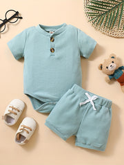 Boys T-Shirt & Shorts Set - Comfortable Top & Casual Pants