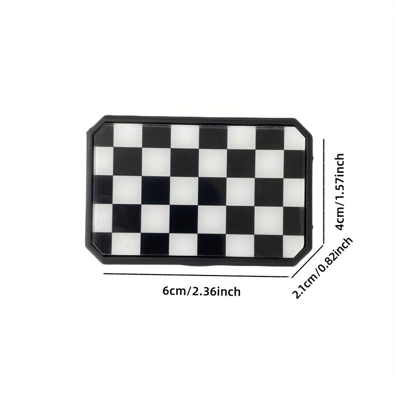Plaid Lens Case Travel Kit with Mirror and Tweezers