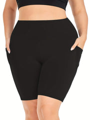 3-Pack Women's Plus Size Sporty Shorts Set High Rise Biker Shorts