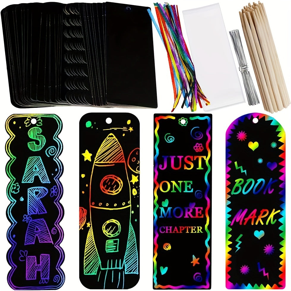 Rainbow Scratch Bookmarks Kit for Kids