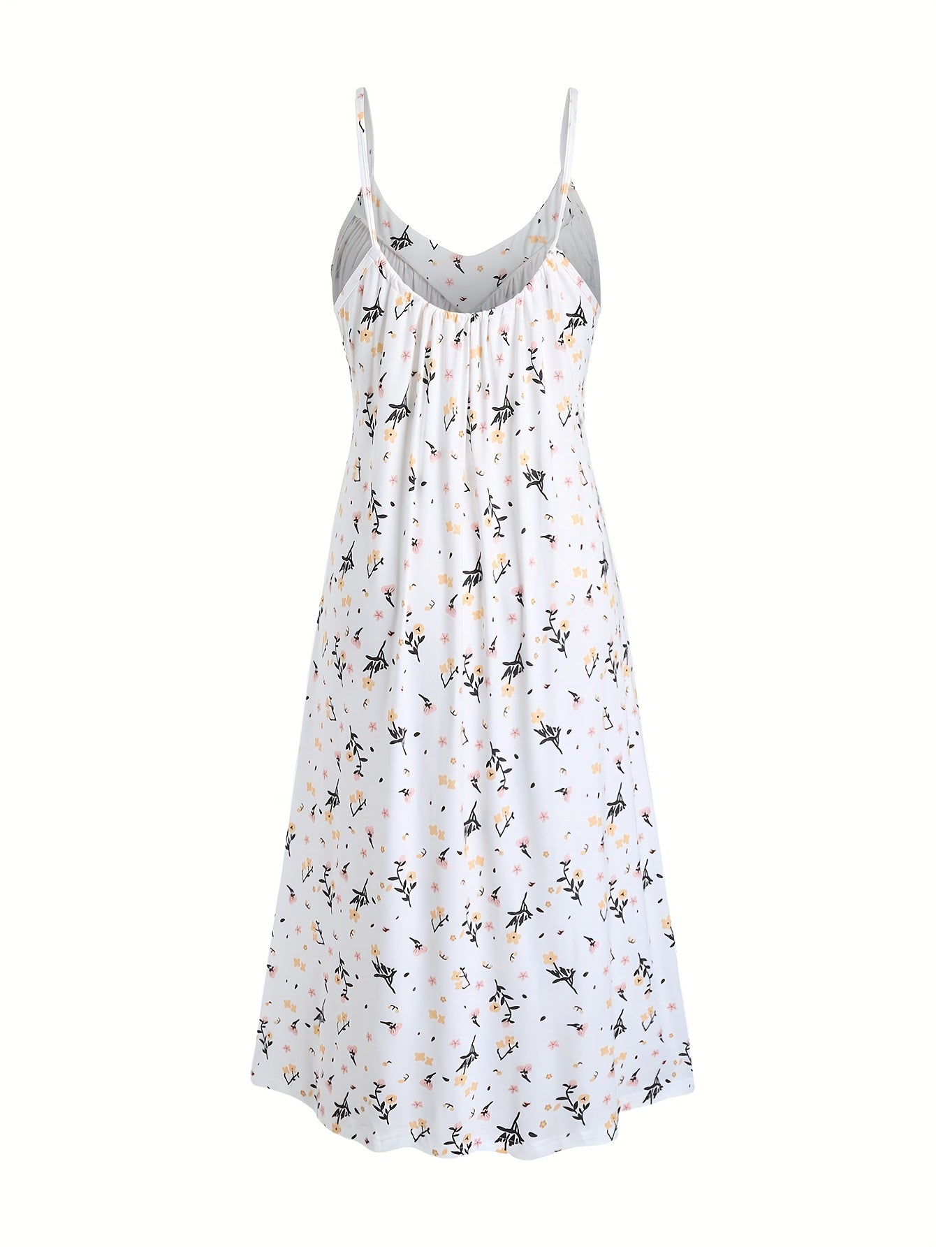 Ditsy Floral Print V Neck Cami Sleep Dress