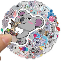 50pcs Koala Graffiti Waterproof Decorative Stickers