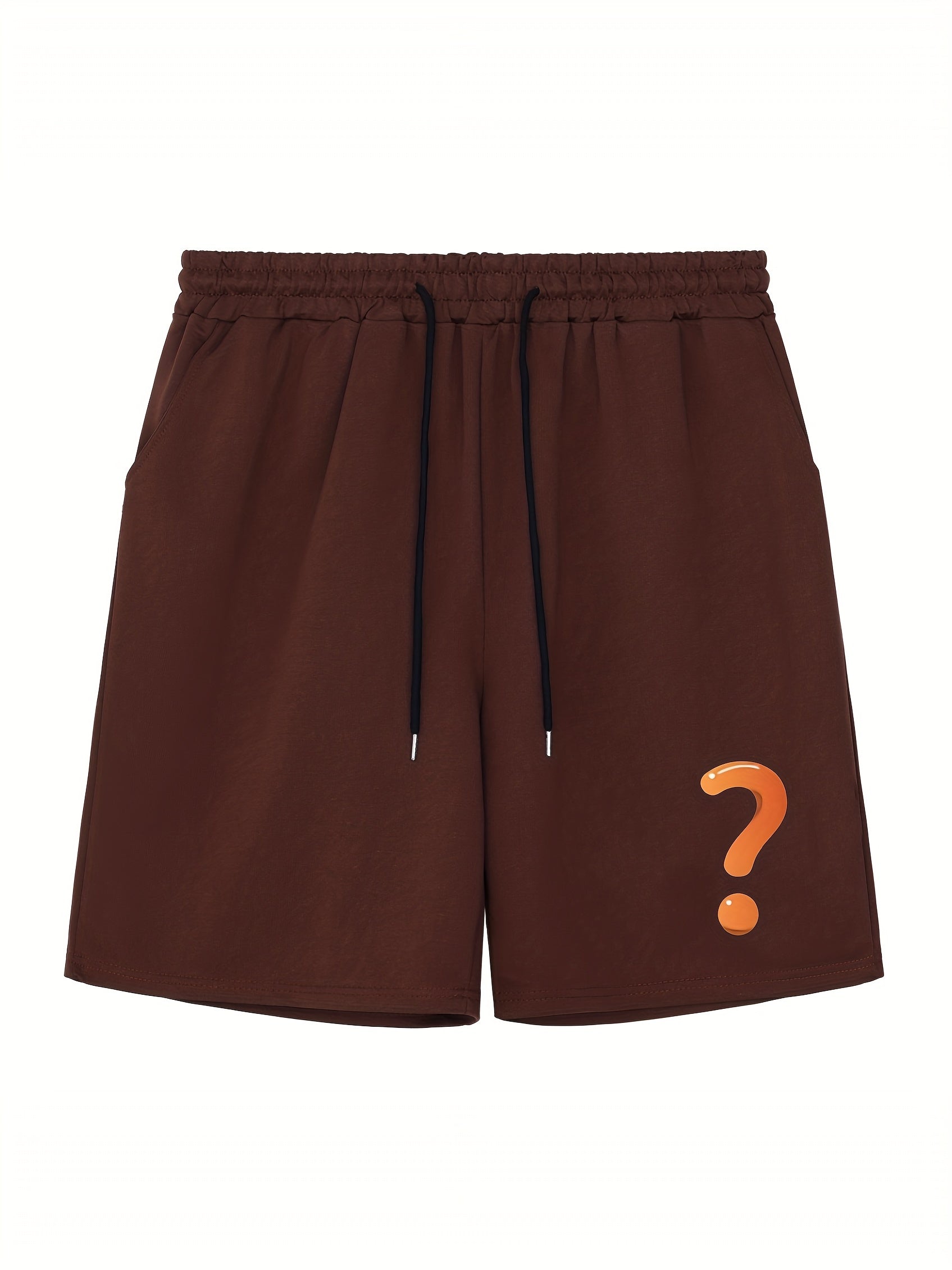 Men's Mark Print Workout Shorts Active Stretch Breathable Drawstring Sports Shor