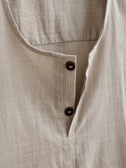 Men's Casual Short Sleeve Cotton Shirt for Summer Resort Vacation