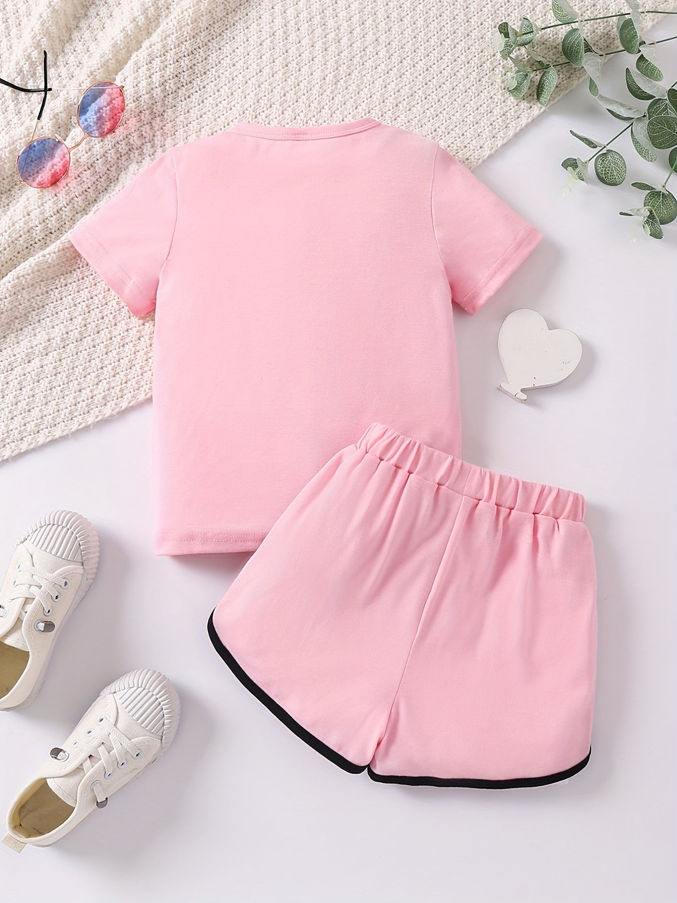 LOVE Print Matching Cami Top and Shorts Set for Siblings