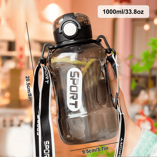 1000ml Water Cup PC Material Bouncing Straw Cup