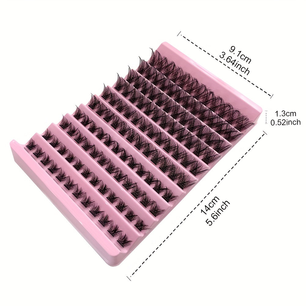120pcs 8-16mm D Curl Cluster Lashes Individual Lashes Soft & Natural False Eyela
