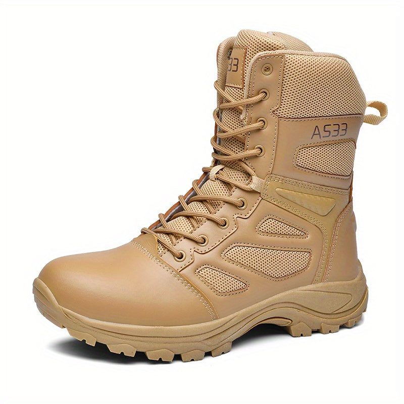Men's Tactical High Top Lace Up Boots - Outdoor Walking Shoes