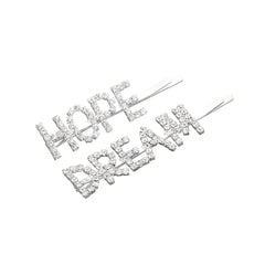 Rhinestones Hair Clips Barrettes Pins Accessories Women Prom Jewelry 2 Pcs