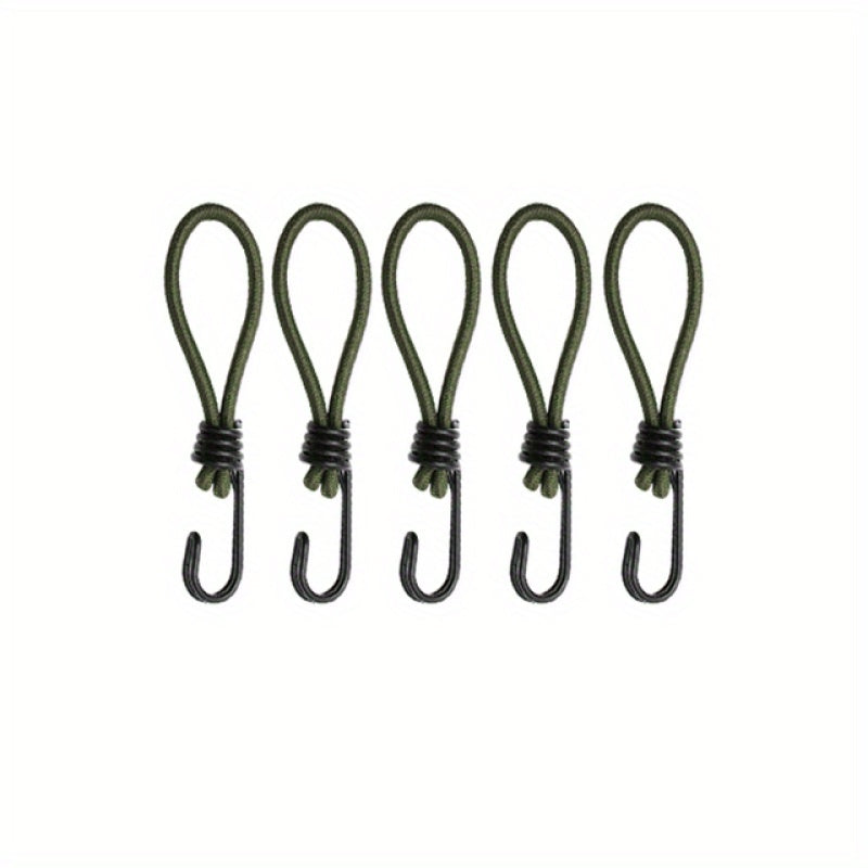 10pcs Elastic Tent Ropes with Buckle and Ground Nail Strap for Camping Canopy