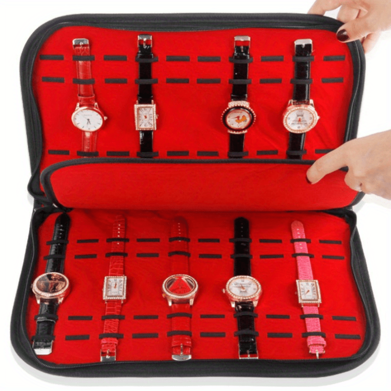 20 Digits Watch Storage Box Travel Watch Storage Bag Watch Case For Men
