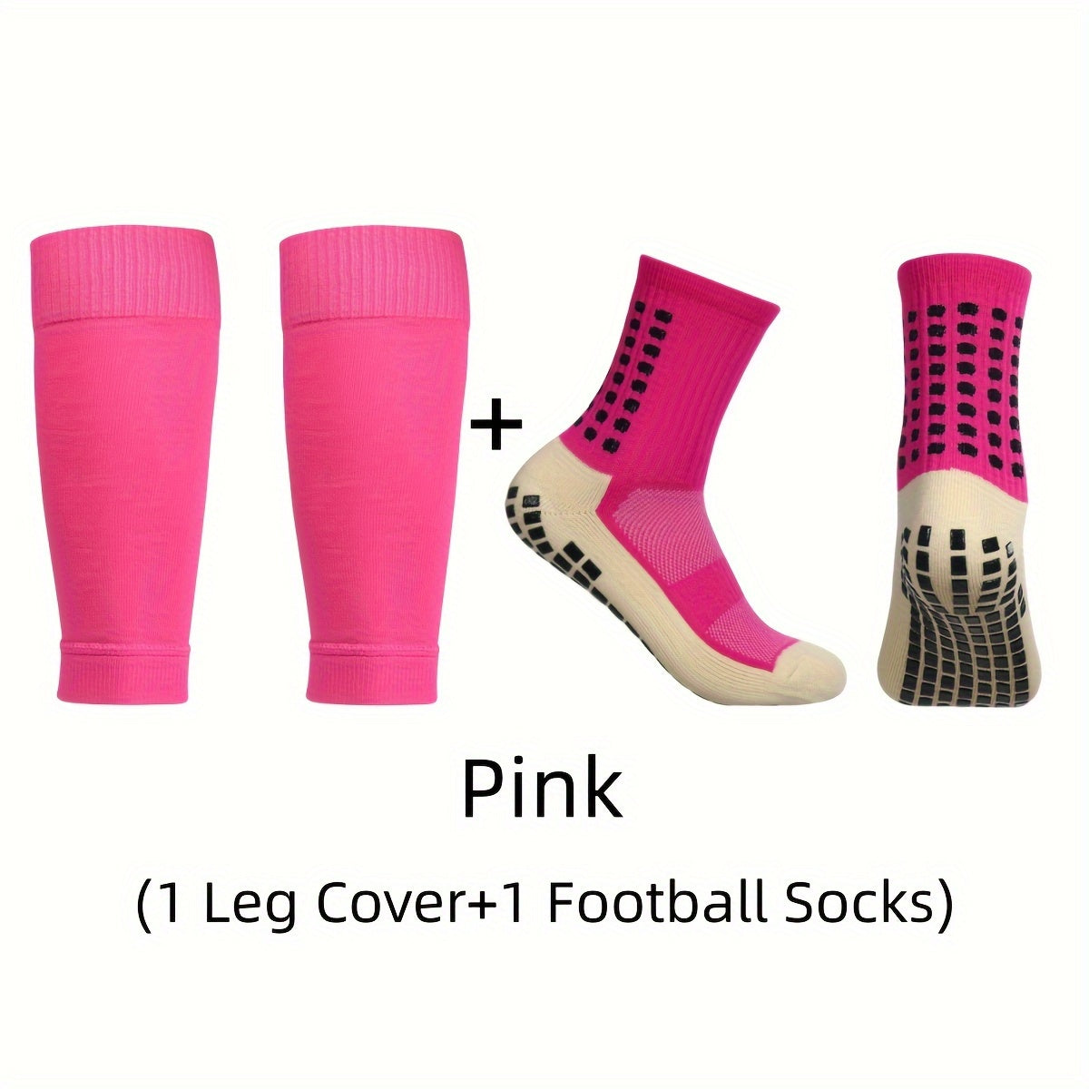 Men's Nylon Blend Breathable Fitness Shin Guards Anti Slip Socks