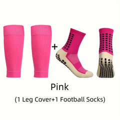 Men's Nylon Blend Breathable Fitness Shin Guards Anti Slip Socks