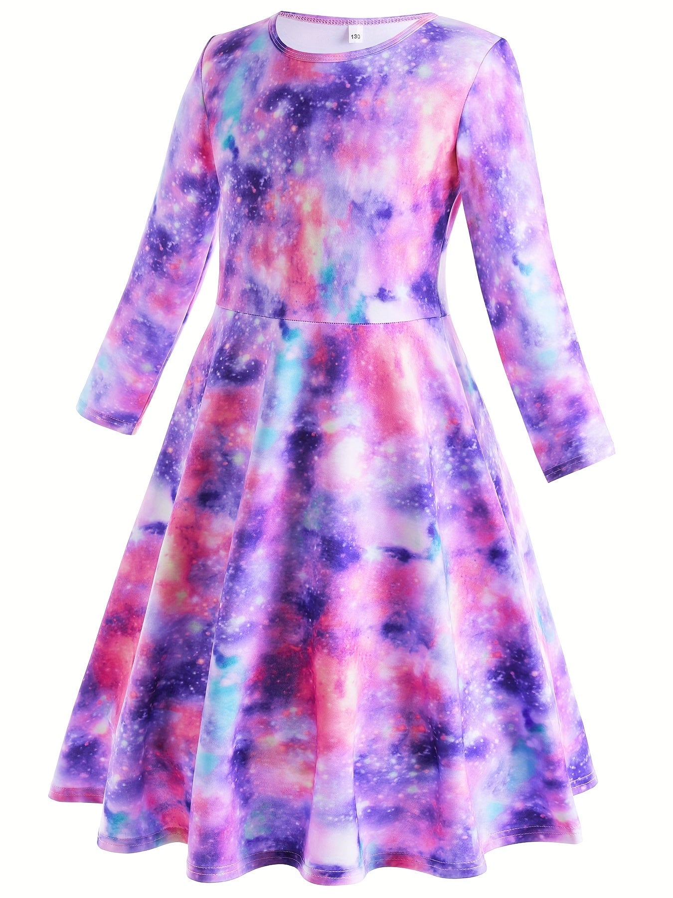 Sweet Girls Fish Scale Long Sleeve Dress for Party