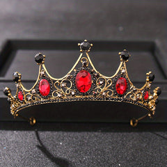 Vintage Rhinestone Crown Princess Headband For Wedding Prom Birthday Party