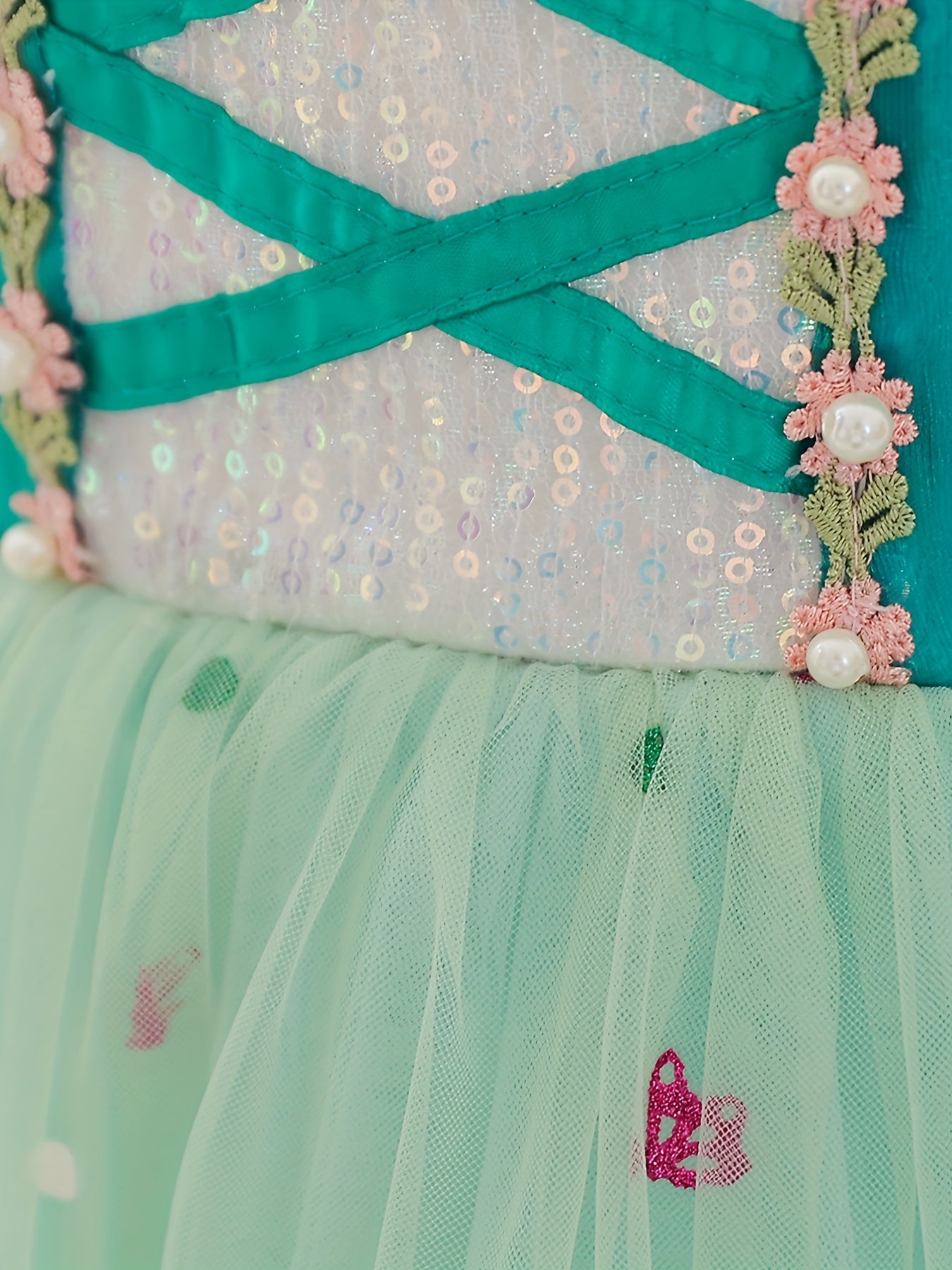 Girls Queen Princess Costume Ice Cosplay Halloween Dress