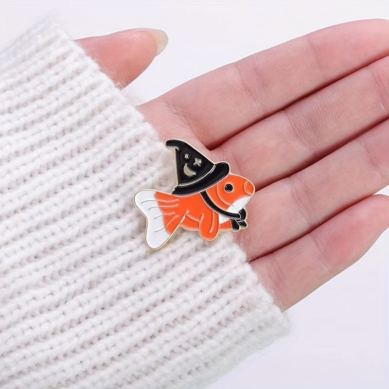 GoldFish Magic Hat Brooch Cartoon Alloy Brooch For Kids