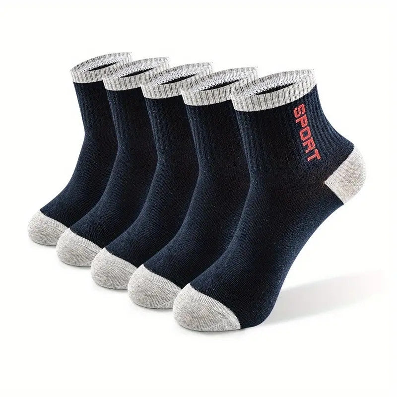 10pairs Kids Breathable Sweat Absorption Crew Socks for Autumn Winter