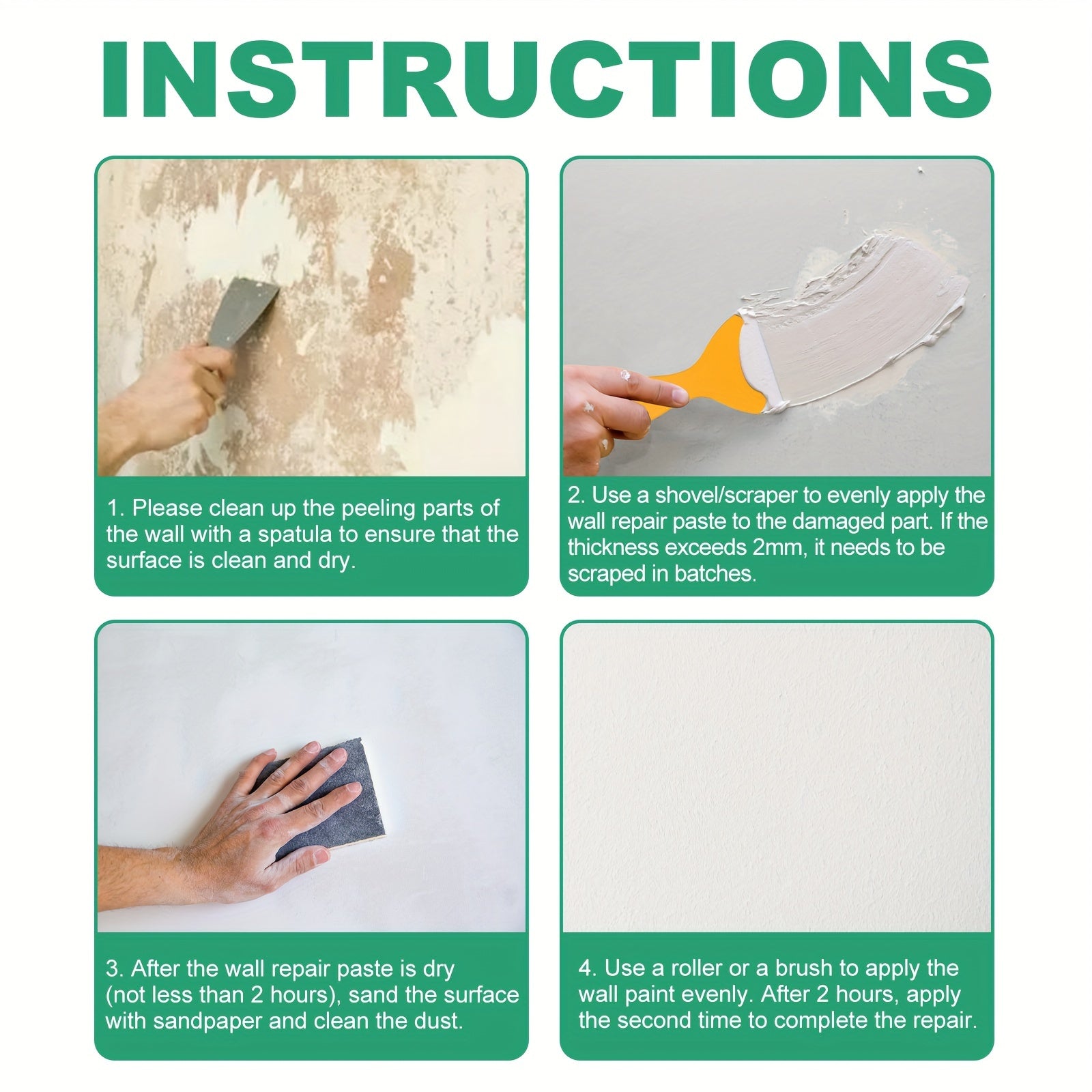 Wall Repair Paste Crackle Renovation Stain Cover