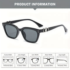 Men's Small Square Frame Sunglasses UV400 Protection Sun Glasses