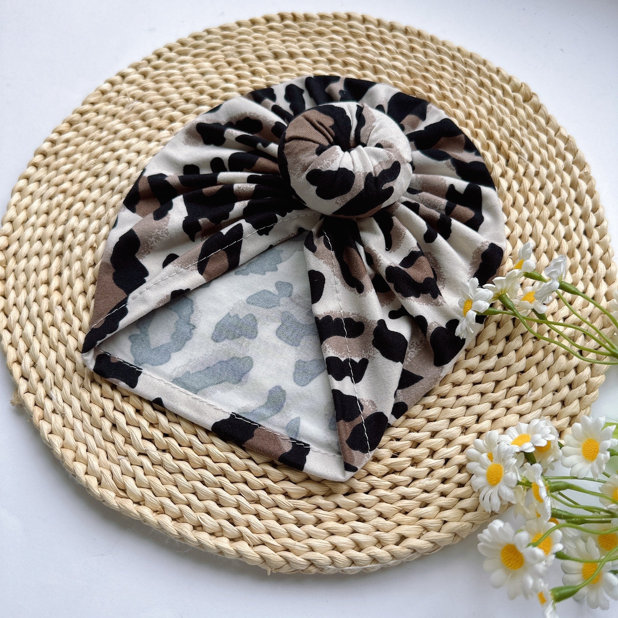 Leopard Print Baby Hat Soft and Comfortable for Newborns