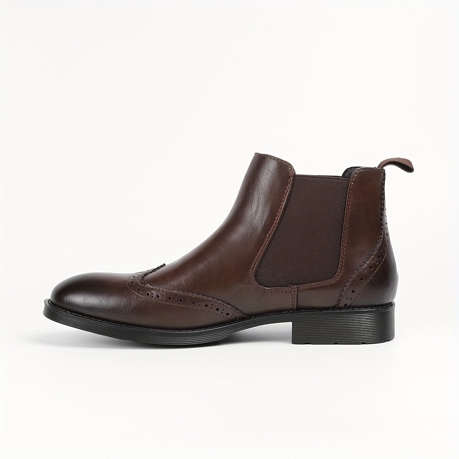 Men's Brogue Chelsea Boots Casual Shoes