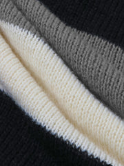 Colorblock Sweater Round Neck Jumper
