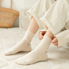 5 Pairs Cartoon Dog Print Socks Women's Stockings & Hosiery