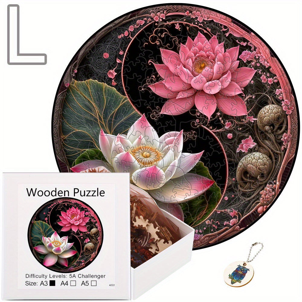 Lotus Flower Puzzles Set - Brain Teaser Wooden Puzzles
